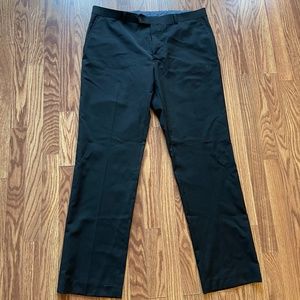 Tommy Hilfiger Regular Fit Black Twill Wool Pant, 38x32